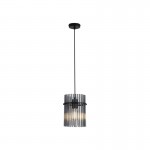 Swizzle - Matt Black Pendant with Smoked Rods Swizzle - Matt Black Pendant with Smoked Rods