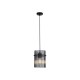 Searchlight-55620SM - Swizzle - Matt Black Pendant with Smoked Rods