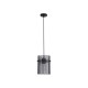 Searchlight-55620SM - Swizzle - Matt Black Pendant with Smoked Rods
