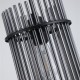 Searchlight-55620SM - Swizzle - Matt Black Pendant with Smoked Rods