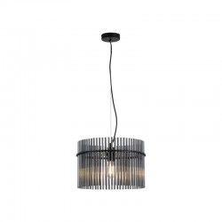 Swizzle - Matt Black Pendant with Smoked Rods Ø 40 cm Swizzle - Matt Black Pendant with Smoked Rods Ø 40 cm