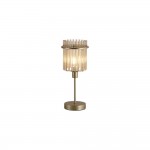 Swizzle - Matt Gold Table Lamp with Champagne Rods