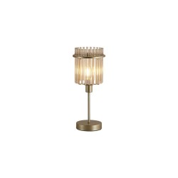 Swizzle - Matt Gold Table Lamp with Champagne Rods
