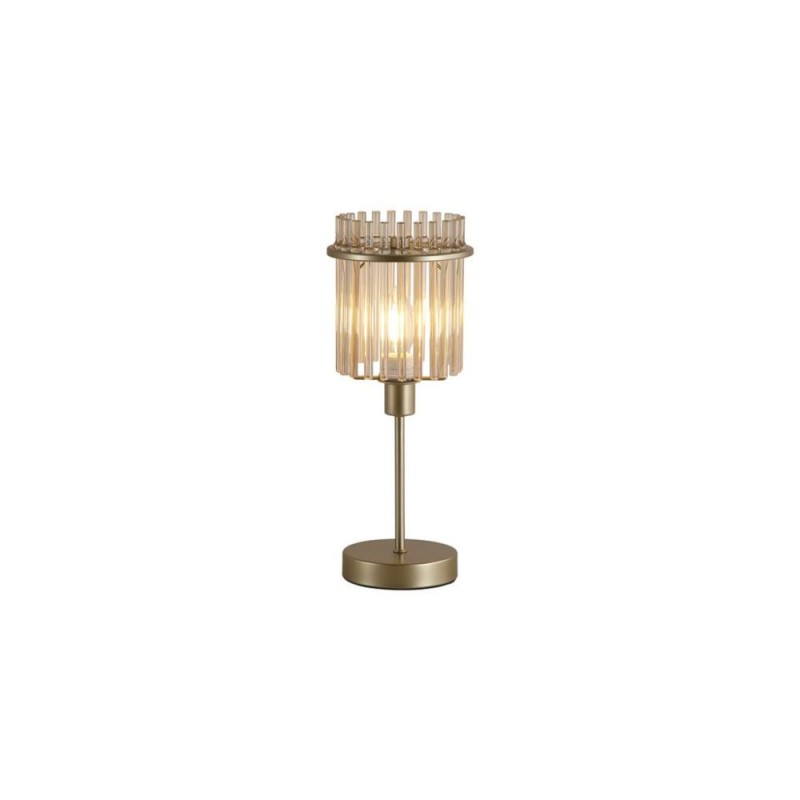 Searchlight-55622CP - Swizzle - Matt Gold Table Lamp with Champagne Rods