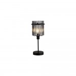 Swizzle - Matt Black Table Lamp with Smoked Rods