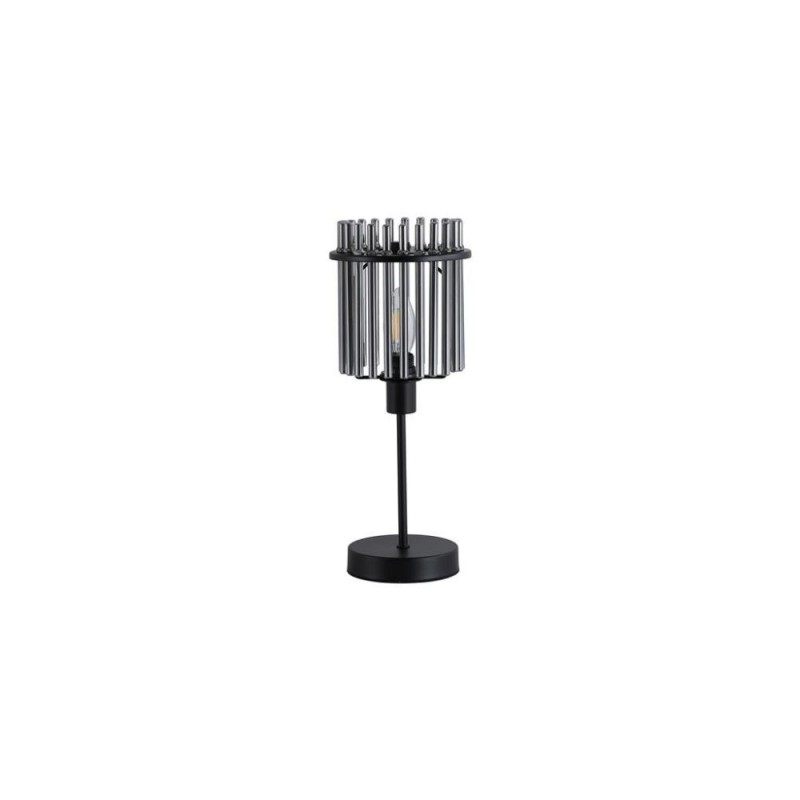 Searchlight-55622SM - Swizzle - Matt Black Table Lamp with Smoked Rods