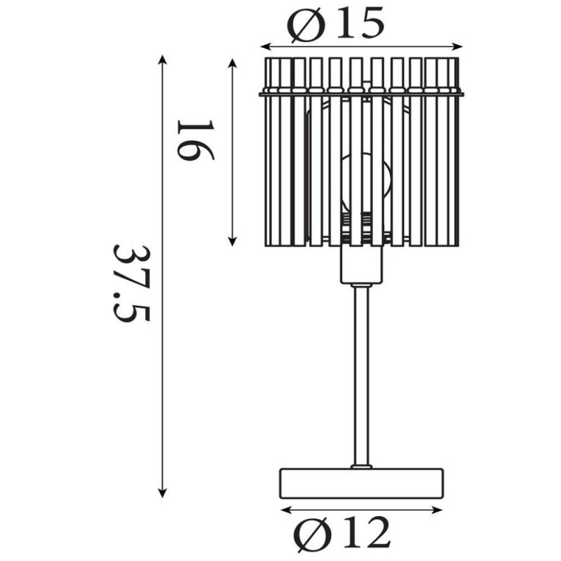 Searchlight-55622SM - Swizzle - Matt Black Table Lamp with Smoked Rods