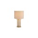 Searchlight-55623CP - Swizzle - Matt Gold & Champagne Glass Rods Table Lamp with White Linen Shade