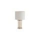 Searchlight-55623CP - Swizzle - Matt Gold & Champagne Glass Rods Table Lamp with White Linen Shade