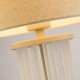 Searchlight-55623SA - Swizzle - Sand & Frosted Glass Rods Table Lamp with White Linen Shade