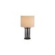 Searchlight-55623SM - Swizzle - Matt Black & Smoked Glass Rods Table Lamp with White Linen Shade