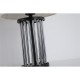 Searchlight-55623SM - Swizzle - Matt Black & Smoked Glass Rods Table Lamp with White Linen Shade