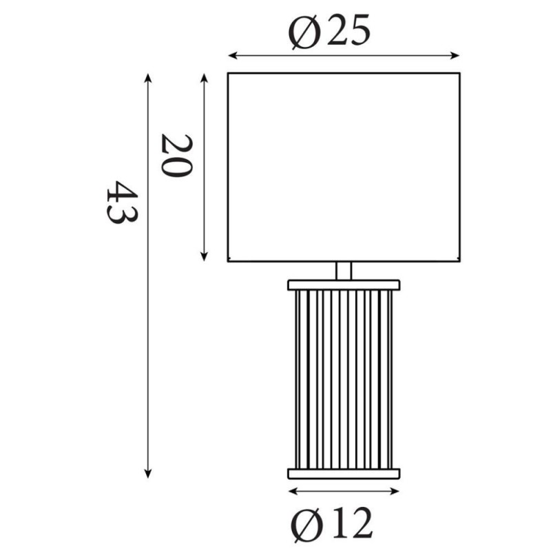 Searchlight-55623SM - Swizzle - Matt Black & Smoked Glass Rods Table Lamp with White Linen Shade