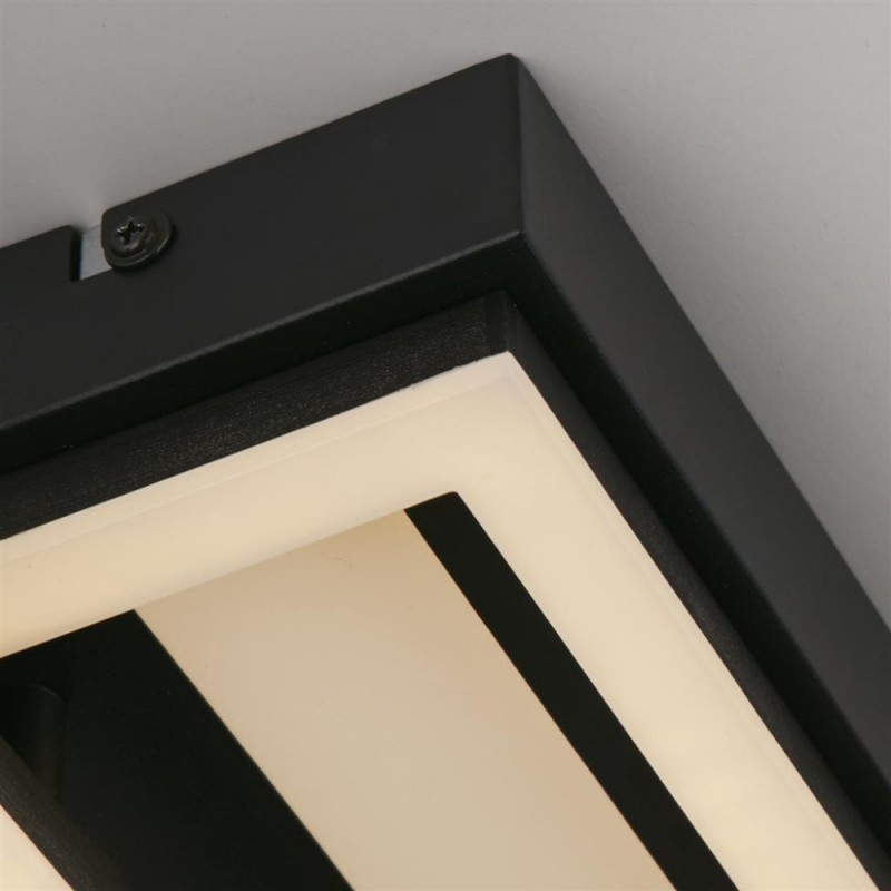 Searchlight-55624BK - Ovaloid - Matt Black LED Flush