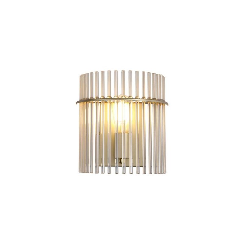 Searchlight-55625CP - Swizzle - Matt Gold Wall Lamp with Champagne Rods