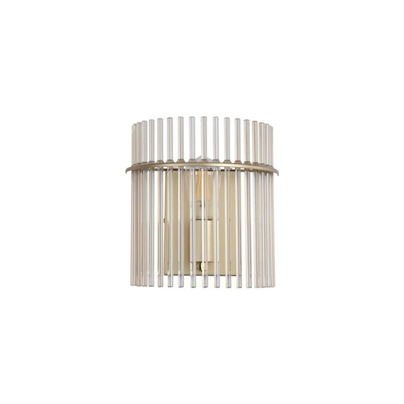 Searchlight-55625CP - Swizzle - Matt Gold Wall Lamp with Champagne Rods