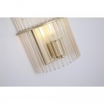 Swizzle - Matt Gold Wall Lamp with Champagne Rods