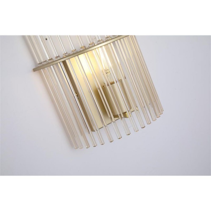 Searchlight-55625CP - Swizzle - Matt Gold Wall Lamp with Champagne Rods
