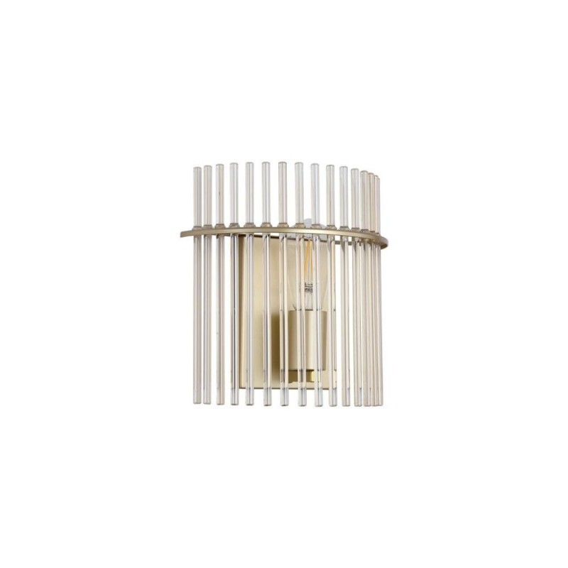 Searchlight-55625CP - Swizzle - Matt Gold Wall Lamp with Champagne Rods