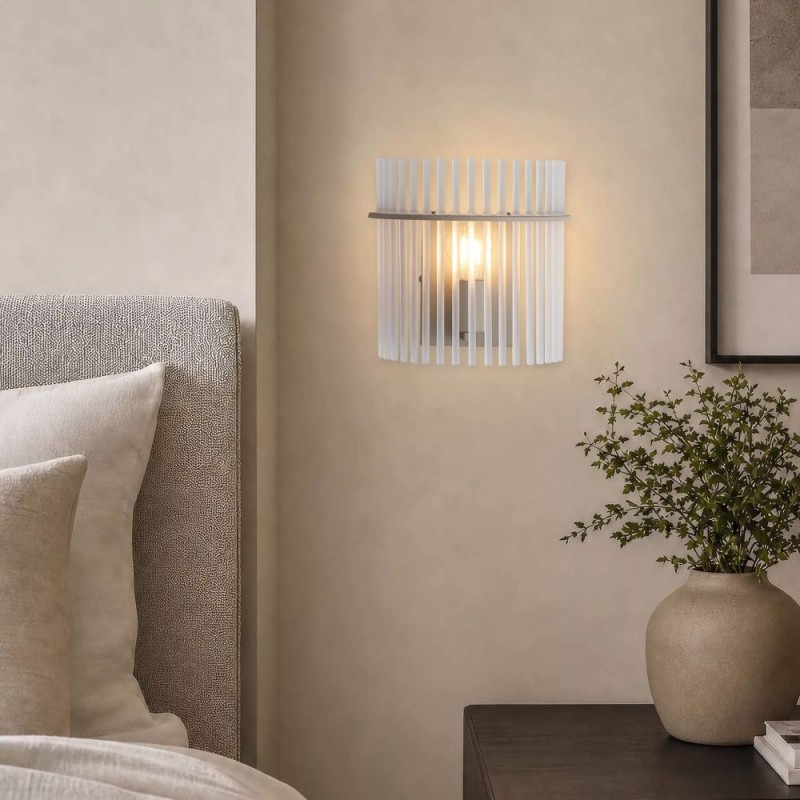 Searchlight-55625SA - Swizzle - Sand Wall Lamp with Frosted Glass Rods