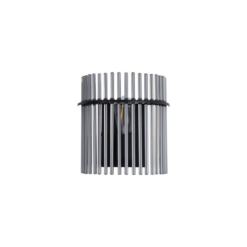 Searchlight-55625SM - Swizzle - Matt Black Wall Lamp with Smoked Rods