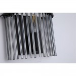 Swizzle - Matt Black Wall Lamp with Smoked Rods
