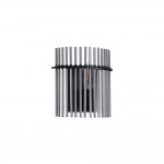 Swizzle - Matt Black Wall Lamp with Smoked Rods