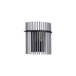 Swizzle - Matt Black Wall Lamp with Smoked Rods