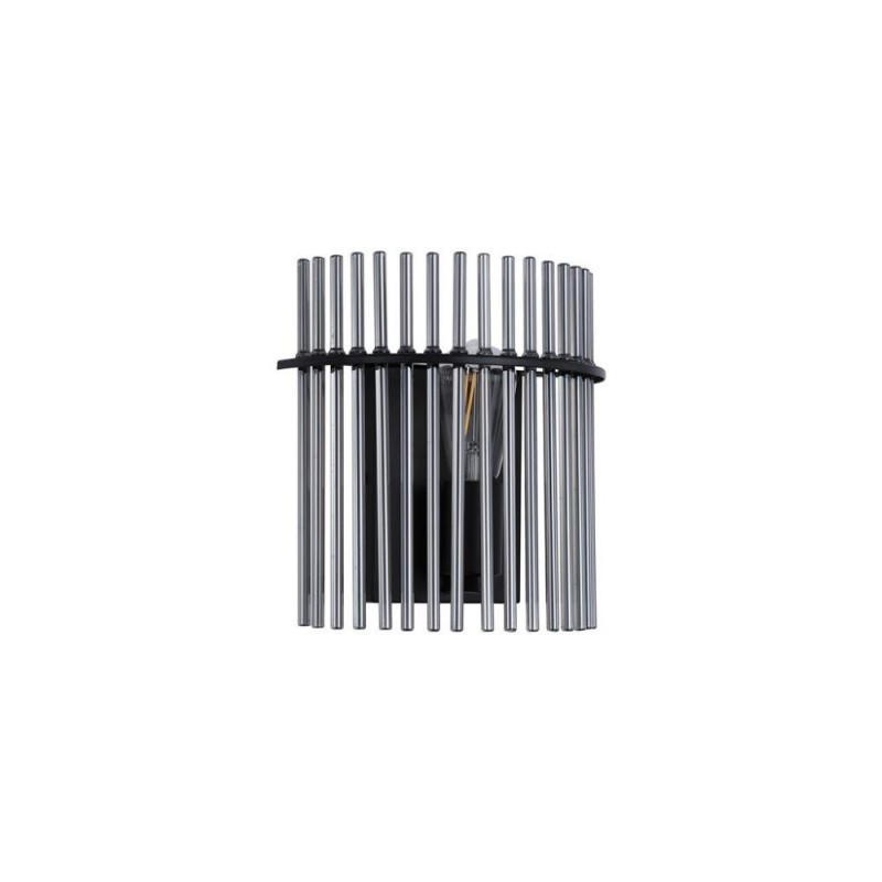 Searchlight-55625SM - Swizzle - Matt Black Wall Lamp with Smoked Rods