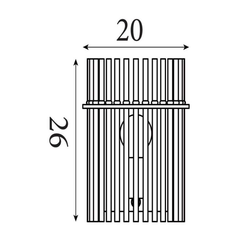 Searchlight-55625SM - Swizzle - Matt Black Wall Lamp with Smoked Rods