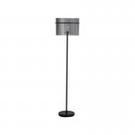 Swizzle - Matt Black Floor Lamp with Smoked Rods Swizzle - Matt Black Floor Lamp with Smoked Rods