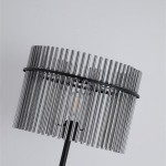Swizzle - Matt Black Floor Lamp with Smoked Rods Swizzle - Matt Black Floor Lamp with Smoked Rods