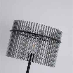 Swizzle - Matt Black Floor Lamp with Smoked Rods Swizzle - Matt Black Floor Lamp with Smoked Rods
