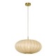 Searchlight-55712 - Bonnie - Satin Brass Pendant with Ivory Champagne Satin Shade