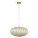Searchlight-55712 - Bonnie - Satin Brass Pendant with Ivory Champagne Satin Shade