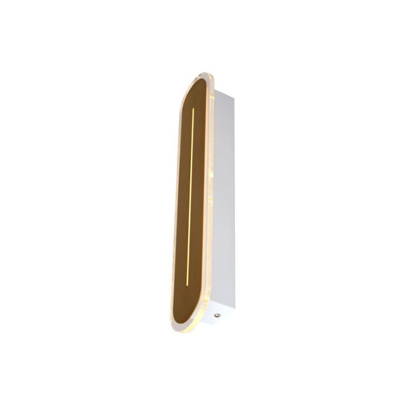 Searchlight-55910SB - Couper - Satin Brass LED Wall Lamp with Clear Acrylic