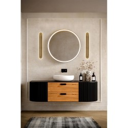 Couper - Satin Brass LED Wall Lamp with Clear Acrylic