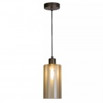 Kent - Bronze Pendant with Champagne Frosted Glass
