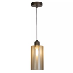 Kent - Bronze Pendant with Champagne Frosted Glass