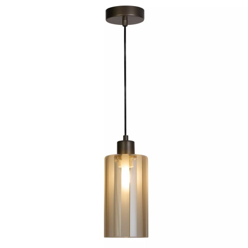 Searchlight-56131-1BZ - Kent - Bronze Pendant with Champagne Frosted Glass