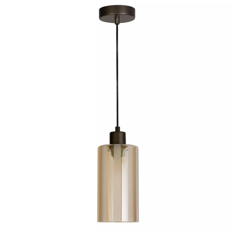 Searchlight-56131-1BZ - Kent - Bronze Pendant with Champagne Frosted Glass