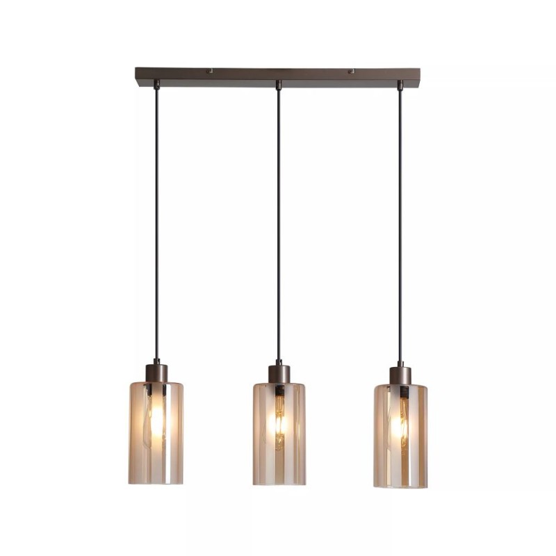 Searchlight-56132-3BZ - Kent - Bronze 3 Light over Island Fitting with Champagne Frosted Glass