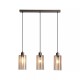 Searchlight-56132-3BZ - Kent - Bronze 3 Light over Island Fitting with Champagne Frosted Glass