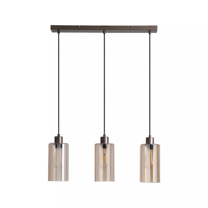 Searchlight-56132-3BZ - Kent - Bronze 3 Light over Island Fitting with Champagne Frosted Glass