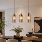 Kent - Bronze 3 Light over Island Fitting with Champagne Frosted Glass