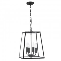 Voyager - Matt Black & Glass Tapered 4 Light Lantern Pendant Voyager - Matt Black & Glass Tapered 4 Light Lantern Pendant
