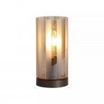 Kent - Bronze Table Lamp with Champagne Frosted Glass