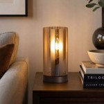 Kent - Bronze Table Lamp with Champagne Frosted Glass