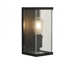 Bakerloo - Outdoor Clear & Black Lantern Wall Lamp Bakerloo - Outdoor Clear & Black Lantern Wall Lamp