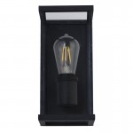 Bakerloo - Outdoor Clear & Black Lantern Wall Lamp Bakerloo - Outdoor Clear & Black Lantern Wall Lamp